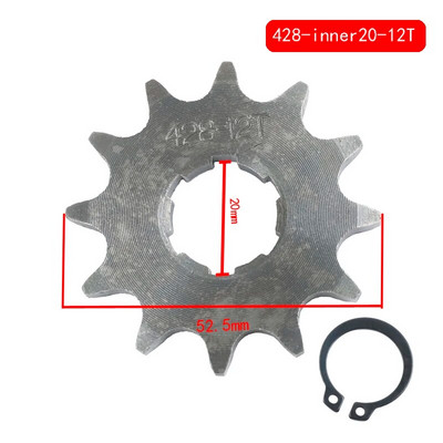 428# 17mm 20mm ketivedu 10/11/12/13/14 hammastega eesmine mootori ketiratas KAYO BSE SSR SDG Dirt Pit Bike ATV Quad osadele