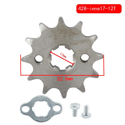 428# 17mm 20mm ketivedu 10/11/12/13/14 hammastega eesmine mootori ketiratas KAYO BSE SSR SDG Dirt Pit Bike ATV Quad osadele