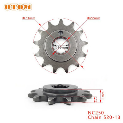 OTOM Mootorratas 520 13T 14T esihammasratas Mootori ketiratta sepistamine ZONGSHEN NC250 AVANTIS MOTOLAND KAYO BRZ GR8 Off-Road jaoks