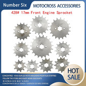 Ketiajam 428# 17mm 10T 11T 12T 13T 14T 15T 16T 17T 18T 19T hammastega eesmine mootoriratas KAYO BSE SSR SDG osade jaoks