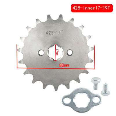 Ketiajam 428# 17mm 10T 11T 12T 13T 14T 15T 16T 17T 18T 19T hammastega eesmine mootoriratas KAYO BSE SSR SDG osade jaoks
