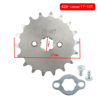 Ketiajam 428# 17mm 10T 11T 12T 13T 14T 15T 16T 17T 18T 19T hammastega eesmine mootoriratas KAYO BSE SSR SDG osade jaoks