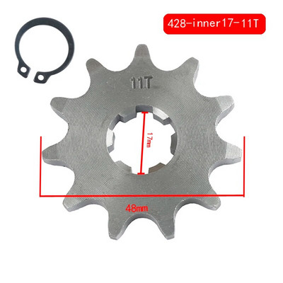 Ketiajam 428# 17mm 10T 11T 12T 13T 14T 15T 16T 17T 18T 19T hammastega eesmine mootoriratas KAYO BSE SSR SDG osade jaoks