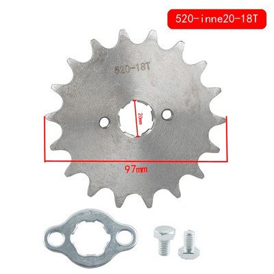 Priekšējais dzinēja zobrats 520 × ķēde 20 mm kvadracikla četru riteņu motocikls 10t 11t 12t 13t 14t 15t 16t 17t 18t 19t 20t