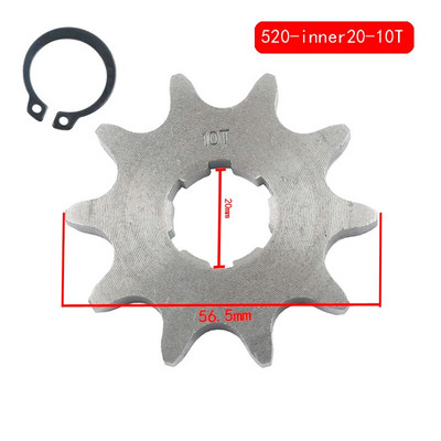 Priekšējais dzinēja zobrats 520 × ķēde 20 mm kvadracikla četru riteņu motocikls 10t 11t 12t 13t 14t 15t 16t 17t 18t 19t 20t