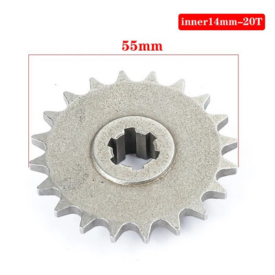 Priekšējā zobrata zobrata ķēdes zobrats T8F 11 13 14 17 20 zobs 47cc 49cc Motociklam Minimoto ATV Mopēdam