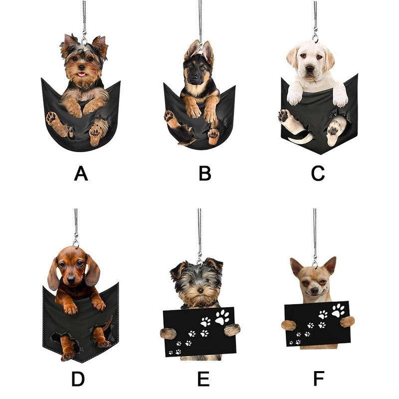 Automašīnas kulons, praktisks interjera ornaments, piekārts, mini kucēns