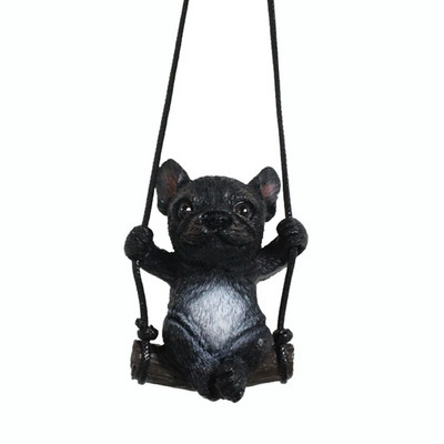 Jauni Resin Cute Dog Anime Auto aksesuāri Šūpoles Bulldog Kulons Auto Atpakaļskata Spoguļu rotājumi Dzimšanas dienas dāvanu pārim aksesuāri