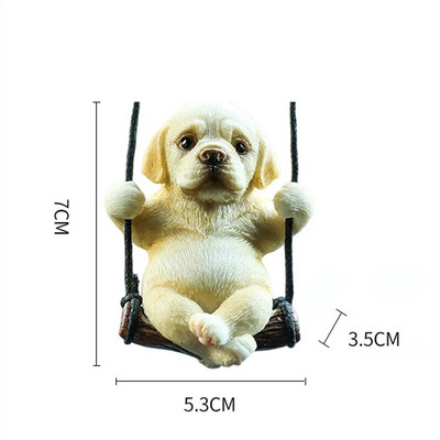 Jauni Resin Cute Dog Anime Auto aksesuāri Šūpoles Bulldog Kulons Auto Atpakaļskata Spoguļu rotājumi Dzimšanas dienas dāvanu pārim aksesuāri