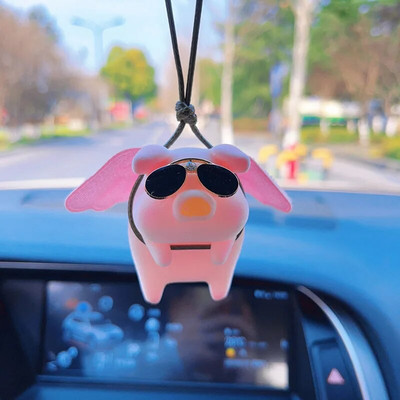 Armas Ingel Pig auto sisekujundustarvikud Lendav siga Auto tahavaatepeegli ripats auto interjööri tarvikutele