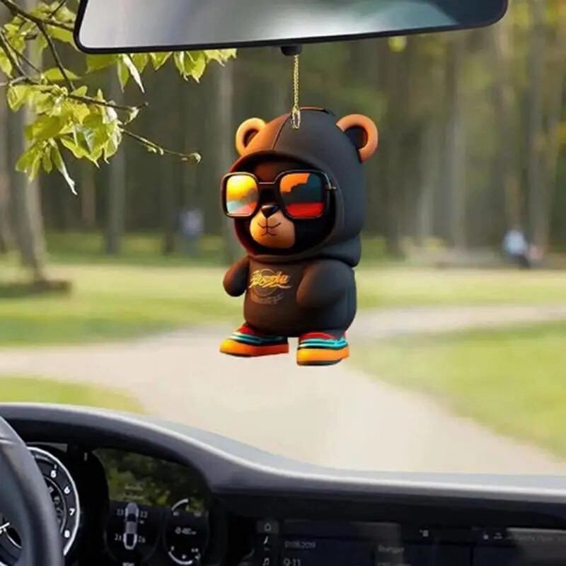 Akrila skelets figūriņa Helovīna galvaskauss jauks lāča rotājumi rakstāmgalda dekoram automašīnas displejs automātiskais atpakaļskata spogulis kulonu aksesuārs