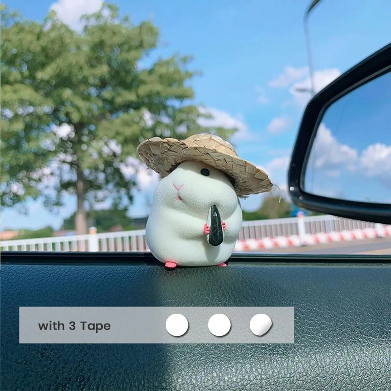 Jauks kāmis ar salmu cepuri, automašīnas rotājums, automašīnas apdare, automašīnas interjera paneļa piederumi