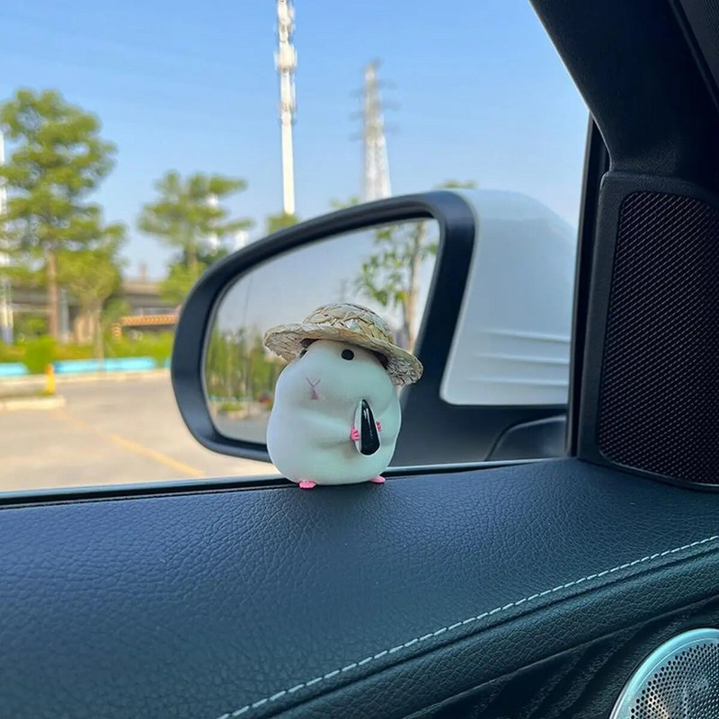 Jauks kāmis ar salmu cepuri, automašīnas rotājums, automašīnas apdare, automašīnas interjera paneļa piederumi