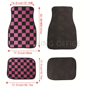 JDM Racing Carpet Car Floor Mat Класически килим Подова подложка за крака 4PCS Подложки за килими Килими Подложки за крака Аксесоари