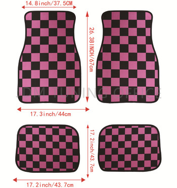 JDM Racing Carpet Car Floor Mat Класически килим Подова подложка за крака 4PCS Подложки за килими Килими Подложки за крака Аксесоари