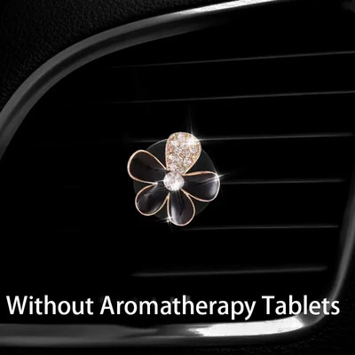 Automašīnas gaisa atsvaidzinātāja difuzora piekariņi Automašīnas salona dekors Rhinestone Diamond Crystal Ziedi Automašīnas Gaisa izplūdes atvere Smaržas Klipu piederumi