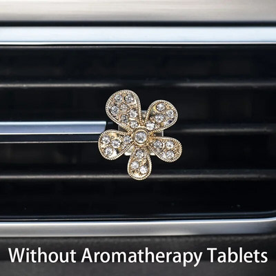 Automašīnas gaisa atsvaidzinātāja difuzora piekariņi Automašīnas salona dekors Rhinestone Diamond Crystal Ziedi Automašīnas Gaisa izplūdes atvere Smaržas Klipu piederumi