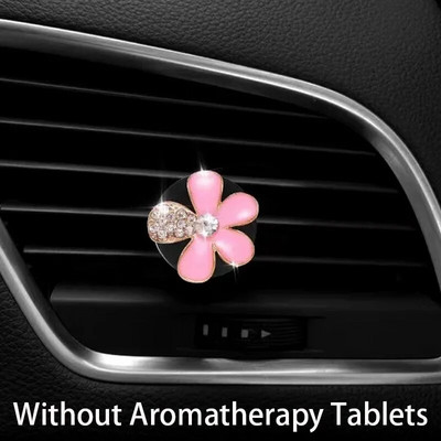 Automašīnas gaisa atsvaidzinātāja difuzora piekariņi Automašīnas salona dekors Rhinestone Diamond Crystal Ziedi Automašīnas Gaisa izplūdes atvere Smaržas Klipu piederumi