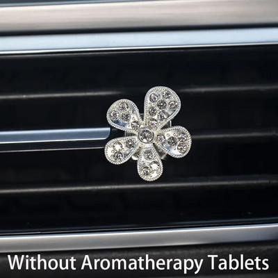 Automašīnas gaisa atsvaidzinātāja difuzora piekariņi Automašīnas salona dekors Rhinestone Diamond Crystal Ziedi Automašīnas Gaisa izplūdes atvere Smaržas Klipu piederumi