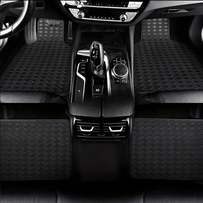 Universal Car Floor Mats Artificial Leather Waterproof Auto Foot Pad 4Pcs Set Protector Automobile Interior Carpet Accessories I