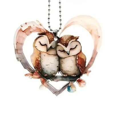 Spārnotais dubultais lidojošs putns, akrila dekoratīvais kulons, interjera atpakaļskata spoguļa dekoratīvais kulons, divdimensiju plakans kulons