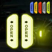4tk auto universaalne uks avatud helkurribad Hoiatuskleebised Ohutusmärgis Hoiatus Peegeldav Auto Väline Sisehelkur