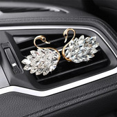 2tk Diamond Swan autotarvikud tüdrukutele Paarid Luik Auto õhuvärskendaja Parfüümi difuusor Roosa Teemant Auto Ornament Kingitus
