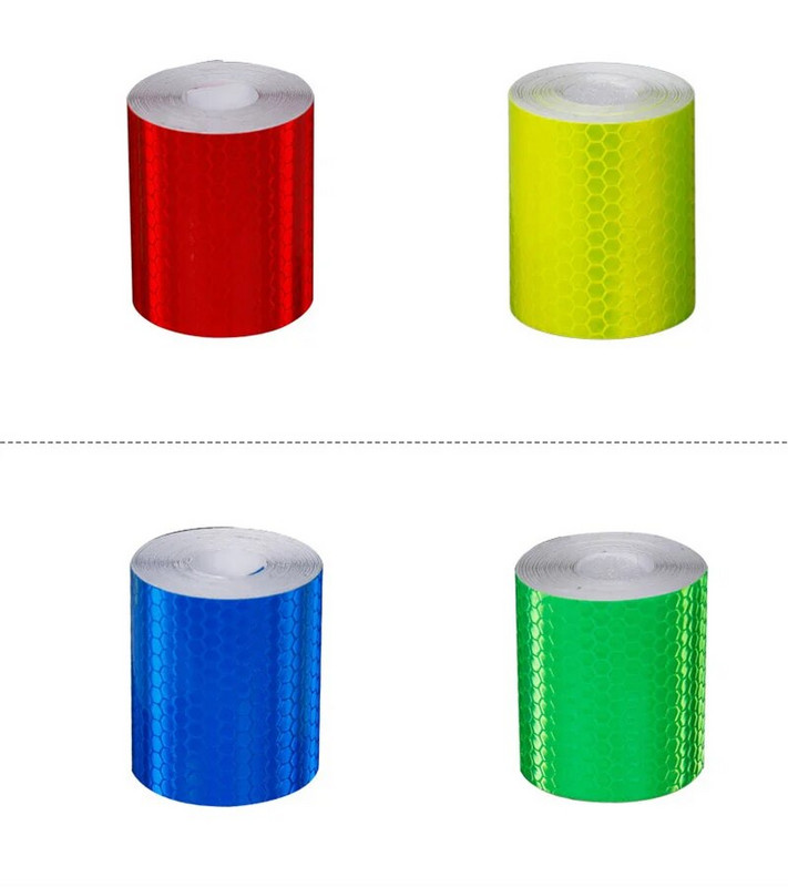 Muguras smaganu kristāla krāsas režģis velosipēda kontūra automašīnu uzlīmes Brīdinājuma uzlīmes atstarojoša sloksne drošības lente drošības logotips atstarojoša plēve5M