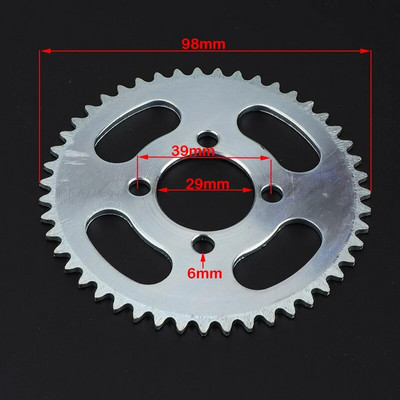 Elektriline tõukeratta ketiratas 25H 47T ketiratas 3/4 auku tagumine ketiratas terasest elektriline rolleri ketiratas asendustarvik