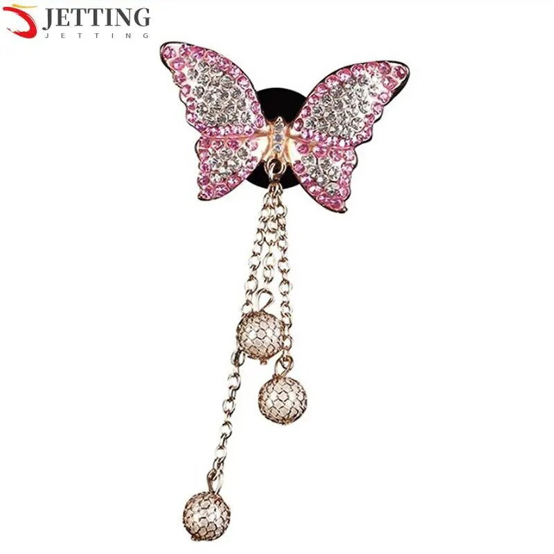 Butterfly automašīnas gaisa ventilācijas sprādze Gaisa atsvaidzinātājs Automašīnas dekors Gaisa izvads Bling Diamond Butterfly Automašīnu aksesuāri Salona dekors