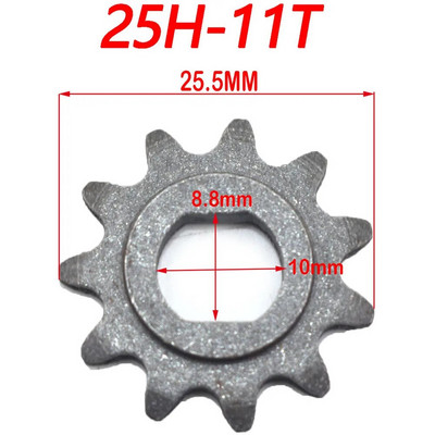 T8F/25H 9T 11T ketiratas 8mm10mm Razor EVO IZIP 500W 1000W elektrilise rolleri jaoks