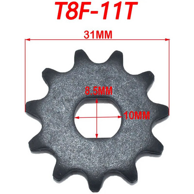 T8F/25H 9T 11T ketiratas 8mm10mm Razor EVO IZIP 500W 1000W elektrilise rolleri jaoks