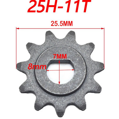 T8F/25H 9T 11T ketiratas 8mm10mm Razor EVO IZIP 500W 1000W elektrilise rolleri jaoks