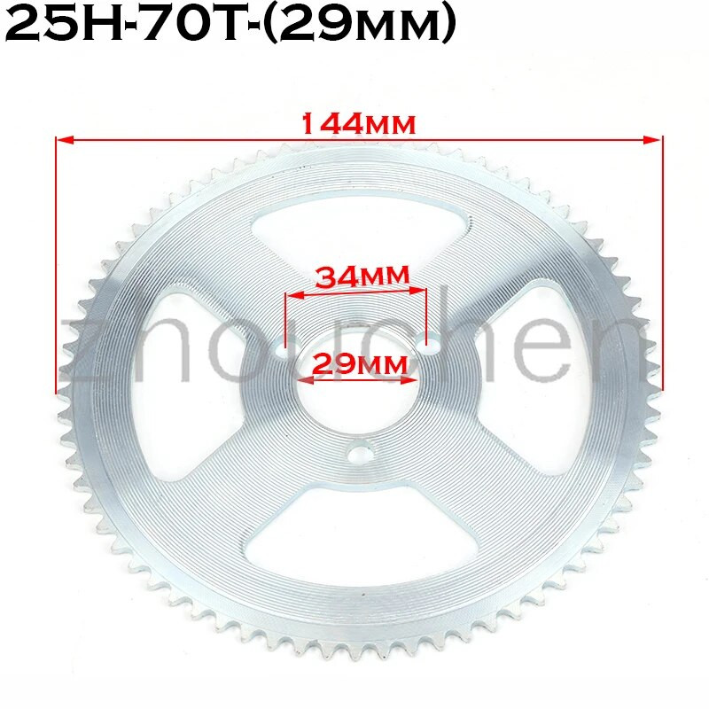 29mm 47T 55T 68T 78T 25H Πίσω γρανάζι αλυσίδας για 2χρονο κινητήρα 47cc 49cc κινέζικο ποδήλατο τσέπης Mini ATV Quad 4 Wheeler Scooter