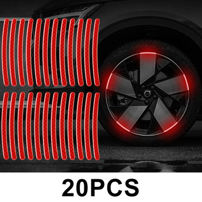 20 tk autoratta rummu helkurkleebis vikerkaar fluorestsents helendav triip lint Auto mootorratta kleebised öine sõiduohutus