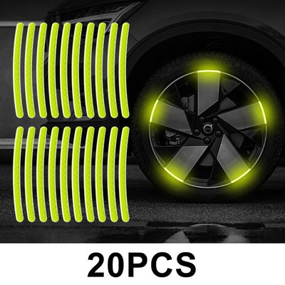 20 tk autoratta rummu helkurkleebis vikerkaar fluorestsents helendav triip lint Auto mootorratta kleebised öine sõiduohutus