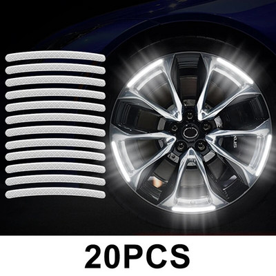 20 tk autoratta rummu helkurkleebis vikerkaar fluorestsents helendav triip lint Auto mootorratta kleebised öine sõiduohutus