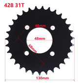 Kvaliteetne 428 31 hambaga 31T 32 hambaga 32T 48 mm tagumine ketiratas ATV Quad Pit Dirt Bike Buggy Go Kart mootorratta mootorile