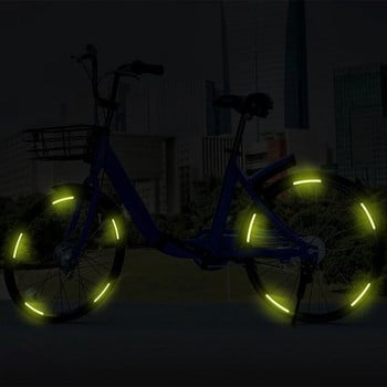 20бр. Автомобилни мотоциклетни колела Светлоотразителни ленти Цветни стикери за главини Универсално нощно шофиране Колело Стикери за автомобили Авто Мото Декор