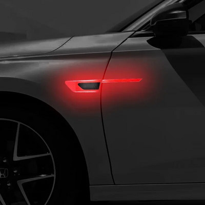 2tk auto kere helkurkleebised Külgmised ohutushoiatus Ukse kaitsekleebised Kriimustus- ja kokkupõrkevastased helkurribad