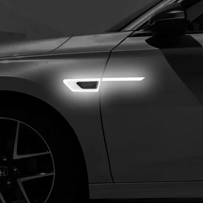 2tk auto kere helkurkleebised Külgmised ohutushoiatus Ukse kaitsekleebised Kriimustus- ja kokkupõrkevastased helkurribad