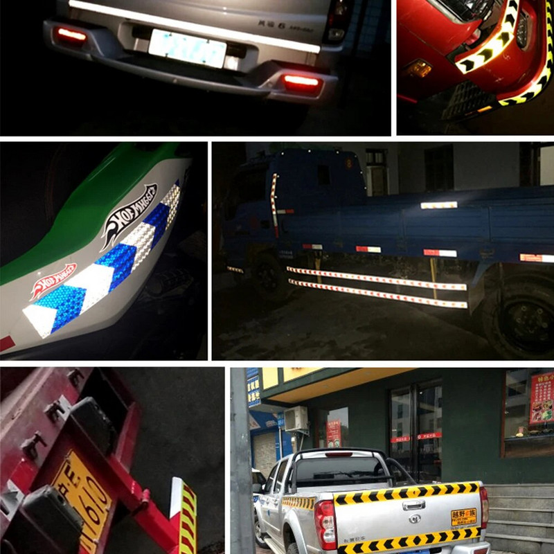 5x300CM auto atstarojoša lenta dekoru uzlīmes Automašīnas brīdinājums par drošību atstarojoša lente plēve auto atstarotājs uzlīme auto aksesuāri ārpuse