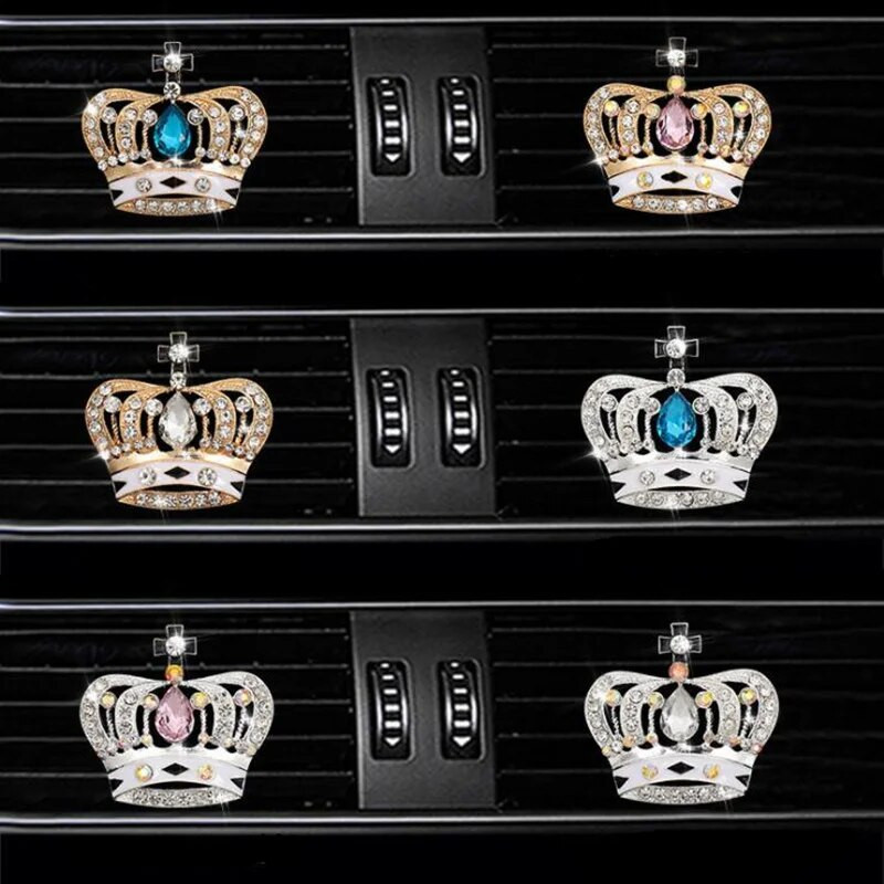 Crown Style automobilių oro gaiviklio kvepalų buteliuko difuzorius automobilyje Oro kondicionieriaus išleidimo anga oras Kvepalų segtukas