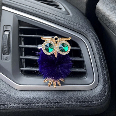 Crystal Fluffy Owl Auto gaisa atsvaidzinātājs Cietais Smaržu Izkliedētājs Auto Gaisa Kondicionieris Izplūdes Vent Smaržu Klipsi Salona Aksesuāri