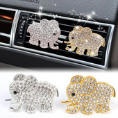 Bling Aroma Vent Clip Auto Interjera Dekors Aromāts Smarža Smaržas Gaisa atsvaidzinātājs Automašīnu rotājumi Dimanta ziloņu auto aksesuāri