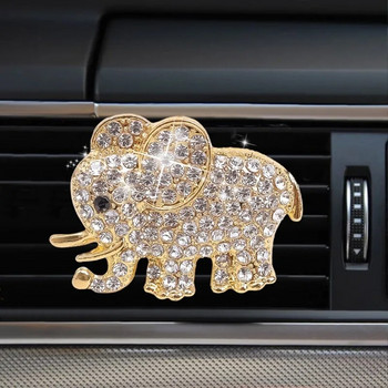 Bling Aroma Vent Clip Auto Εσωτερική Διακόσμηση Άρωμα Άρωμα Άρωμα Αποσμητικό Χώρου Διακοσμητικά Αυτοκινήτου Diamond Elephant Car Accessories