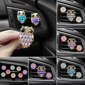 Crystal Owl Auto gaisa atsvaidzinātājs Diamond Villus Owl Auto Smaržas Gaisa ventilācijas Spraudnis Auto piederumi Salons Sieviete Aromterapijas Ornaments