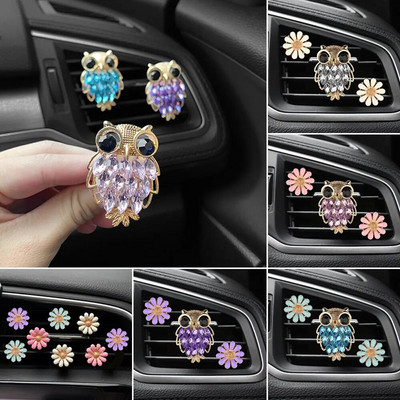 Crystal Owl Osvježivač zraka za automobil Diamond Vilus Owl Parfem za automobil Klip za ventilacijski otvor Auto pribor Interijer Ženski ukras za aromaterapiju