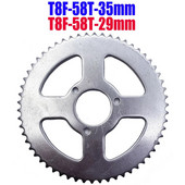 T8F-58T tagumine ketiratas 29mm 35mm hõbedane 58 hammas 43cc 49cc Minimoto Mopeed Rollerid 2-taktiline Mootor Pocket Bike Mini Quad ATV