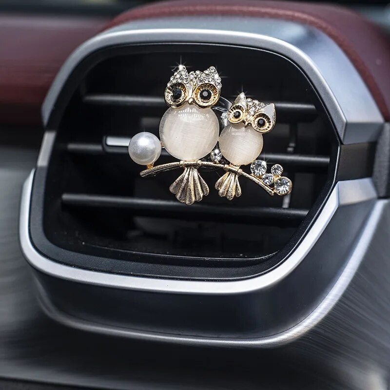 Automašīnas gaisa ventilācijas atveres Smaržas Aromterapija Dekoratīvs Augstas kvalitātes izsmalcināts Dārgakmens Pūce Auto Gaisa Kondicionieris Mute Automašīnas Salona Dekors